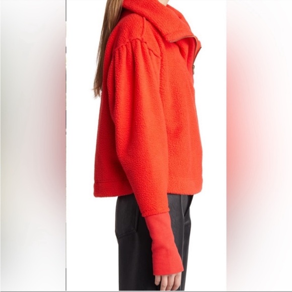 Free People We The Free Poppy Quarter Zip Pullover Red - Picture 3 of 9